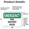 Signmission Gas Shutoff Valve, 10 in W x Rectangle, Vinyl Decal OS-2PACK-EM-D-710-L-10386 - alternate 2